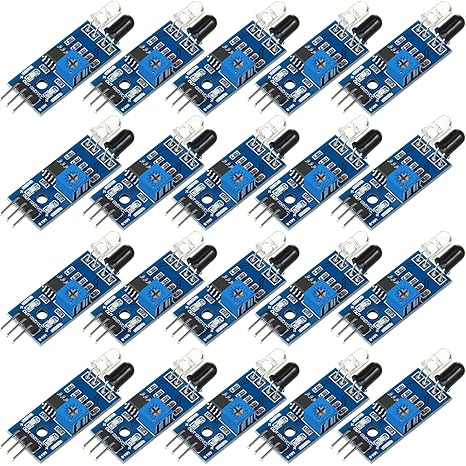 20 Pieces IR Infrared Obstacle Avoidance Sensor Module 3-Wire Reflective Photoelectric Sensor Module